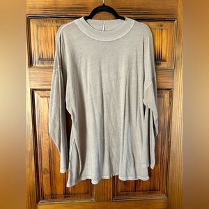 We The Free Oversized Long Sleeve Shirt in Tan